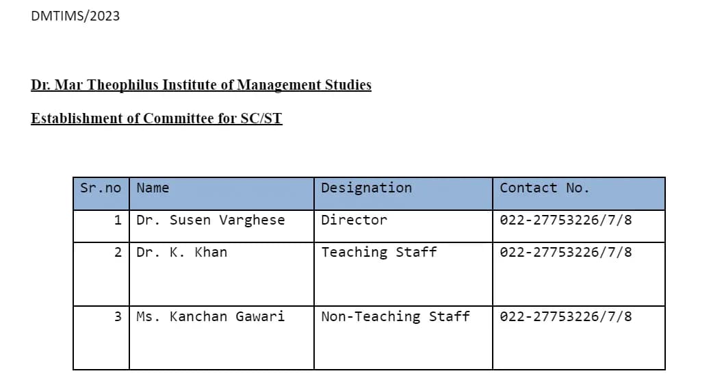 SC-ST Committee